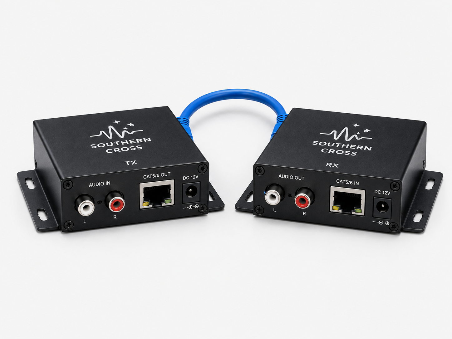 Extensor de Áudio CAT5 preparado para instalação fixa